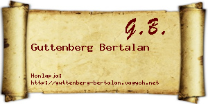 Guttenberg Bertalan névjegykártya