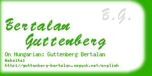 bertalan guttenberg business card